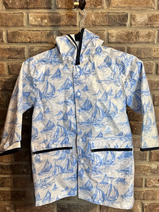 The Beaufort Bonnet Company Other - EUC BEAUFORT BONNET  SIZE 6 Blue & White Sailboat Rain Jacket
